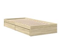 vidaXL Giroletto con cassetti Rovere Sonoma 90x190 cm Legno multistrato