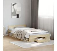 vidaXL Giroletto Cassetto Rovere Sonoma 100x200 cm Legno Multistrato