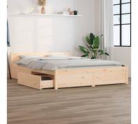 vidaXL Giroletto con Cassetti 135x190 cm Double