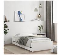 vidaXL Giroletto con Cassetti Bianco 100x200 cm in Legno Multistrato
