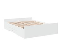 vidaXL Giroletto con Cassetti Bianco 120x190 cm in Legno Multistrato