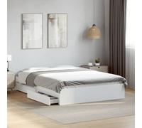 vidaXL Giroletto con Cassetti Bianco 120x190 cm in Legno Multistrato