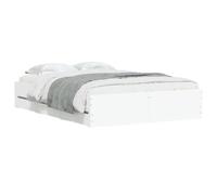 vidaXL Giroletto con Cassetti Bianco 120x190 cm in Legno Multistrato