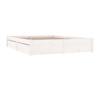 vidaXL Giroletto con Cassetti Bianco 140x190 cm