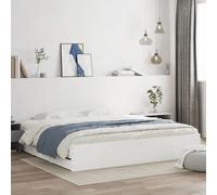 vidaXL Giroletto con Cassetti Bianco 200x200 cm in Legno Multistrato
