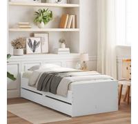 vidaXL Giroletto con Cassetti Bianco 90x190 cm
