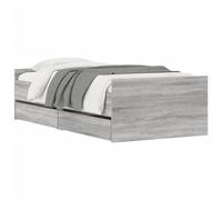 vidaXL Giroletto con Cassetti Grigio Sonoma 90x190 cm