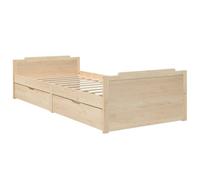 VIDAXL - Giroletto Con Cassetti In Legno Massello Di Pino 90x200 Cm - SPEDIZIONE GRATUITA