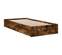 vidaXL Giroletto con Cassetti Rovere Fumo 90x190 cm Legno Multistrato