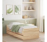 vidaXL Giroletto con Cassetti Rovere Sonoma 100x200 cm
