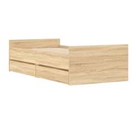 vidaXL Giroletto con Cassetti Rovere Sonoma 75x190 cm Small Single