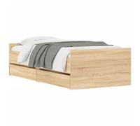 vidaXL Giroletto con Cassetti Rovere Sonoma 90x200 cm