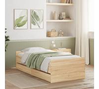 vidaXL Giroletto con Cassetti Rovere Sonoma 90x200 cm
