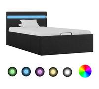 VIDAXL - Giroletto con Contenitore e LED Grigio Scuro Tessuto 100x200 cm