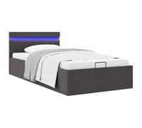 VIDAXL - Giroletto con Contenitore e LED Grigio Scuro Tessuto 100x200 cm