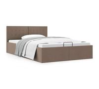 vidaXL Giroletto con Contenitore Grigio Talpa in Tessuto 140x200 cm