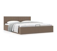 vidaXL Giroletto con Contenitore Grigio Talpa in Tessuto 180x200 cm