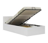 vidaXL Giroletto con Contenitore Idraulico Bianco Similpelle 100x200cm