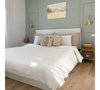 vidaXL Giroletto con Contenitore Idraulico Bianco Similpelle 180x200cm