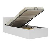 VIDAXL - Giroletto Con Contenitore Idraulico Bianco Similpelle 90x200cm