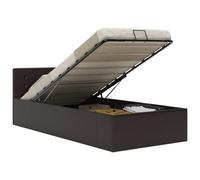 vidaXL Giroletto con Contenitore Idraulico Grigio Similpelle 100x200cm