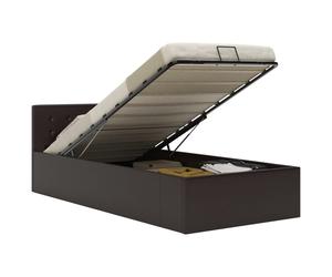 vidaXL Giroletto con Contenitore Idraulico Grigio Similpelle 100x200cm