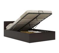 vidaXL Giroletto con Contenitore Idraulico Grigio Similpelle 120x200cm