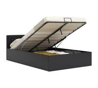 vidaXL Giroletto con Contenitore Idraulico Nero Similpelle 120x200cm