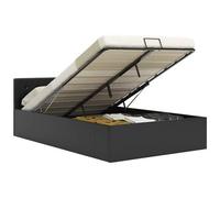 vidaXL Giroletto con Contenitore Idraulico Nero Similpelle 140x200cm