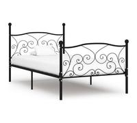 VIDAXL - Giroletto Con Doghe Nero In Metallo 90x200 Cm