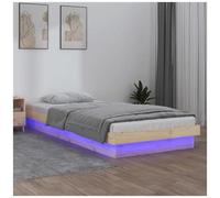 VIDAXL - Giroletto Con Led 100x200 Cm In Legno Massello - SPEDIZIONE GRATUITA