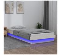 VIDAXL - Giroletto con LED Bianco 90x200 cm in Legno Massello