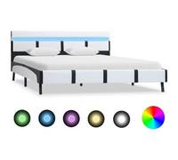 VIDAXL - Giroletto con LED Bianco in Similpelle 140x200 cm