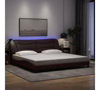 vidaXL Giroletto con LED senza Materasso Hvar 200x200 cm in Tessuto