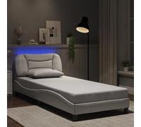 vidaXL Giroletto con LED senza Materasso Hvar Bianco 90x200 cm