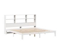 vidaXL Giroletto con Libreria senza Materasso 180x200 cm in Legno Pino