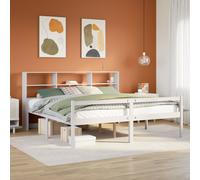vidaXL Giroletto con Libreria senza Materasso 180x200 cm in Legno Pino