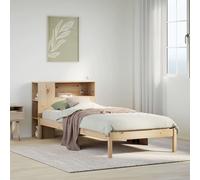 vidaXL Giroletto con Libreria senza Materasso 75x190 cm in Legno Pino