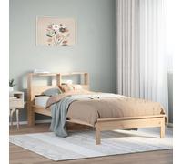 vidaXL Giroletto con Libreria senza Materasso 75x190 cm in Legno Pino