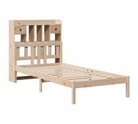vidaXL Giroletto con Libreria senza Materasso 75x190 cm in Legno Pino, letto, mobile per camera da letto, letto in legno, letto singolo