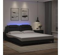 vidaXL Giroletto con Luce LED Nero 180x200 cm in Similpelle