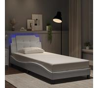 vidaXL Giroletto con Luci LED Bianco 80x200 cm in Similpelle