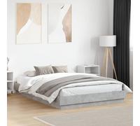 vidaXL Giroletto con Luci LED Grigio Cemento 150x200 cm