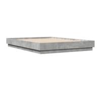 vidaXL Giroletto con Luci LED Grigio Cemento 160x200 cm