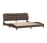 vidaXL Giroletto con Luci LED Marrone 200x200 cm in Similpelle