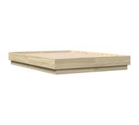 vidaXL Giroletto con Luci LED Rovere Sonoma 120x190 cm