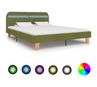 vidaXL Giroletto con Luci LED Verde in Tessuto 180x200 cm