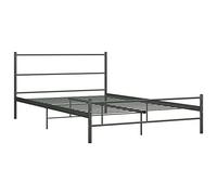 vidaXL Giroletto con Rete a Doghe Elegante Classico Robusto Resistente Arredo Casa Struttura Telaio Letto Grigio in Metallo 120x200 cm