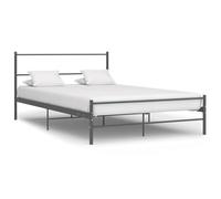 vidaXL Giroletto con Rete a Doghe Elegante Classico Robusto Resistente Arredo Casa Struttura Telaio Letto Grigio in Metallo 120x200 cm