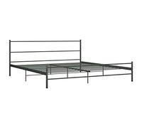vidaXL Giroletto con Rete a Doghe Elegante Classico Robusto Resistente Arredo Casa Struttura Telaio Letto Grigio in Metallo 200x200 cm